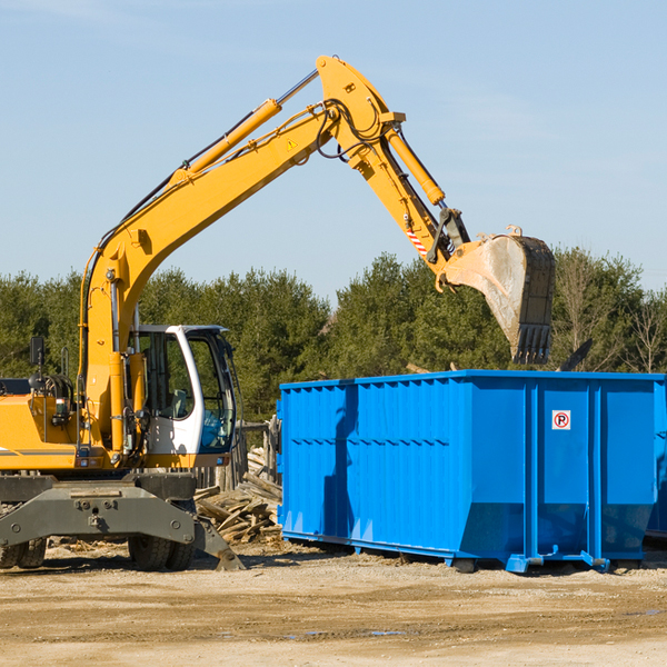 are there any restrictions on where a residential dumpster can be placed in Park Forest Village